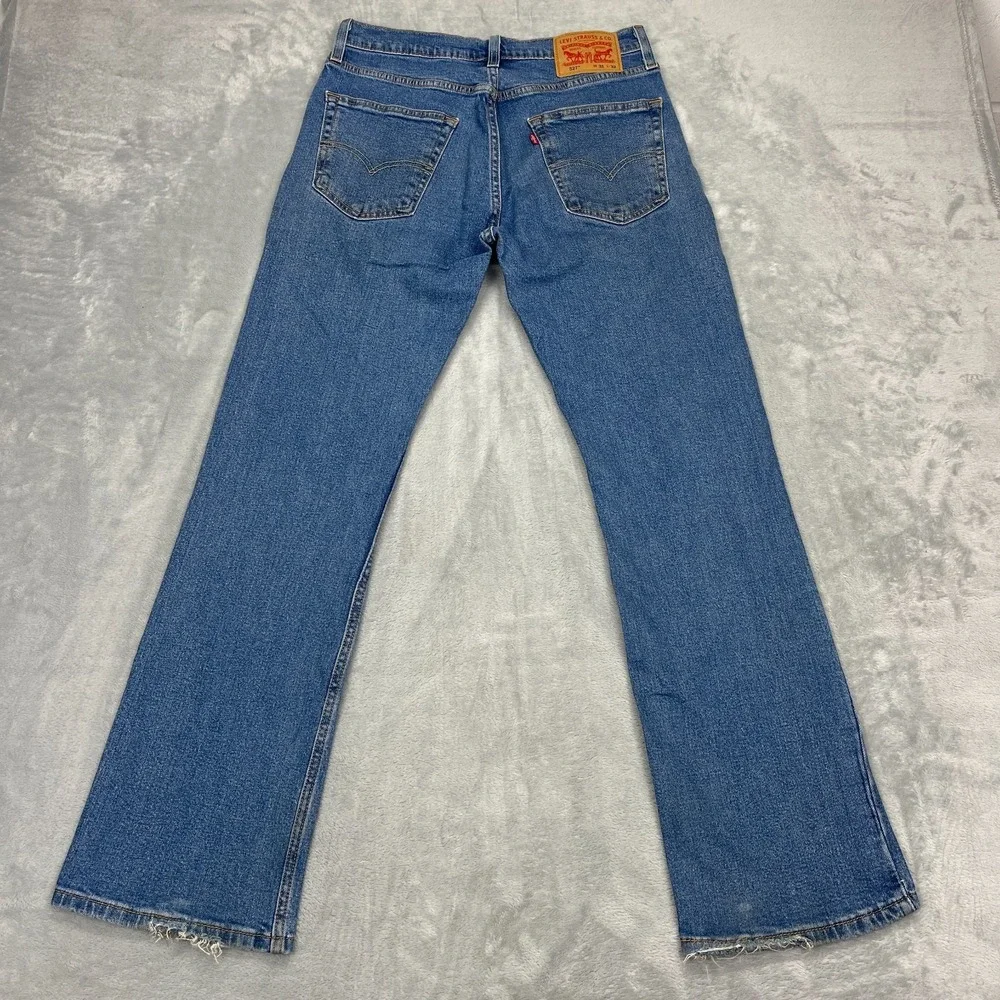 Levi's Jeans Mens 31x32 Blue Denim 527 Stretch Americana Slim Bootcut Grunge